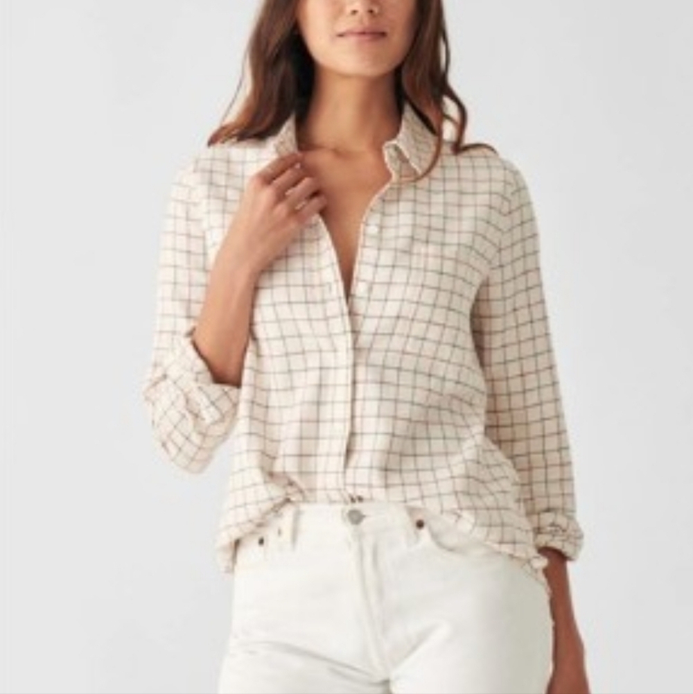 Faherty Classic Super Brushed Soft Flannel Long Sleeve Button Up Shirt Small